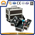 Multifunktionale Kosmetik-Reise-Make-up-Organizer-Box aus Aluminium